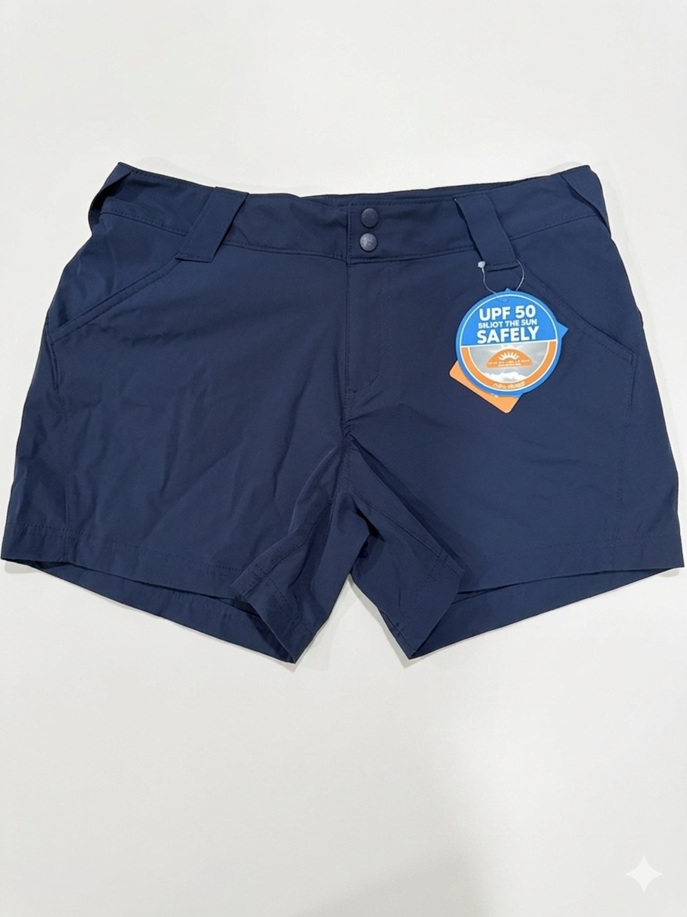 NWT Columbia Women’s PFG Coral Point III Shorts Navy Blue UPF 50 Size 12